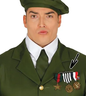 Military Hero Medals Army Navy Soldier War Hero Fancy Dress Costume Fake Joke • £6.89