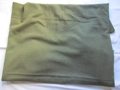 $39.99 • Buy Vietnam War 1966 Us Military Olive Green Wool Blanket - Stenciled Label