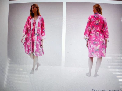 £7.99 • Buy M&S Floral Print Short Wrap Dressing Gown,Size Medium,RRP £22.00