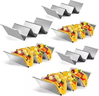 Taco Holders Set Of 6 Taco Stand Stainless Steel Taco Holder With Easy-Access • $17.20