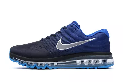 Nike Air Max 2017 Black Blue Men's Classic Comfort Shoes • $145