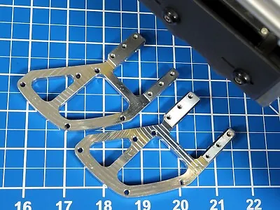 Pair Aluminum Side Bracket Bumper Guard Protector Plate Tamiya 1/10 TXT-1 TXT1 • £30.92