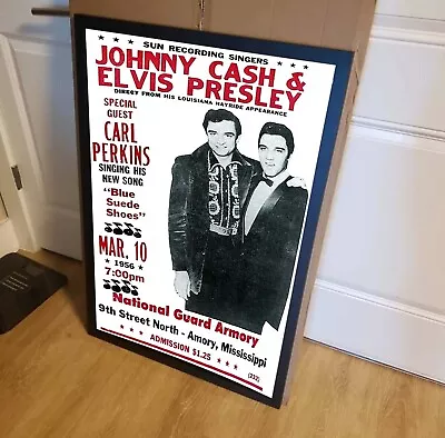 $11.99 • Buy Elvis & Johnny Cash Vintage Concert Posters - Classic Nashville Country Music