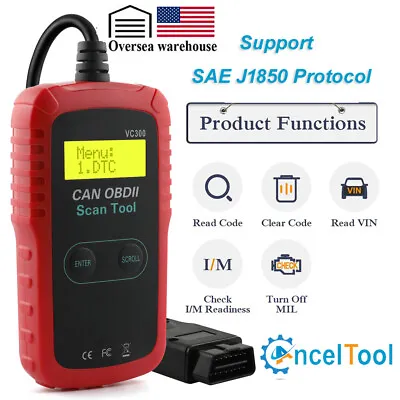  Automotive OBD2 Code Reader Check Engine Car Scanner OBDII EOBD Diagnostic Tool • $14.99