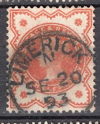 GB QV 1/2d Vermilion With Limerick 1893 Postmark • £1.50