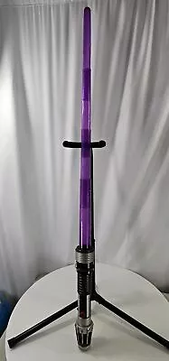 Star Wars Mace Windu Electronic Lightsaber Purple Light Sounds 2002 RARE AS IS • $19.99