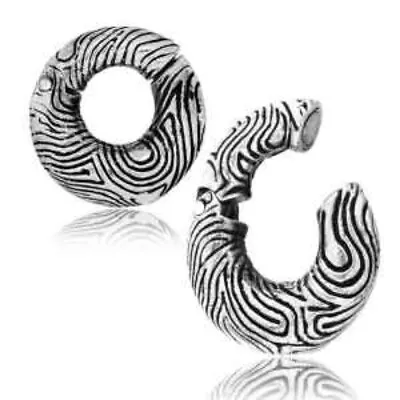 Pair 4g (5mm) Hoops Hinged Magnet White Brass Ear Weights Plugs Tunnels Gauge  • $47.24