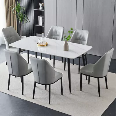 Glossy Rock Slab Dining Table Restaurant Cafe Table Kitchen Furniture 4-6 Seater • $199.96