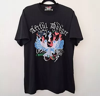 Artful Dodger Embroidered Print Black T Shirt 3XL Preowned EUC • $29.99
