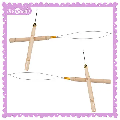 Micro Link Nano Ring Beads Hair Extension Loop Threader Hook Pulling Needle Kits • $5.27