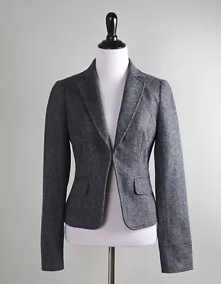 J.CREW NWT $178 Ecole Herringbone Chevron Wool Blazer Jacket Top Size 0 • $79.99