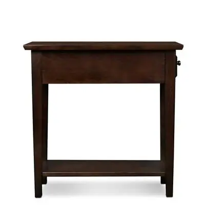 Leick Home End Side Table 10 W Rectangle 1-Drawer Shelf Wood Chocolate Oak • $139.66