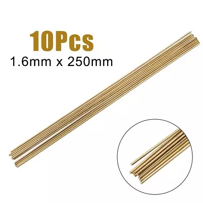 New 10PCS Wire Brazing Easy Melt Welding Rods Low Temperature 1.6mm*250mm Brass • $10.29