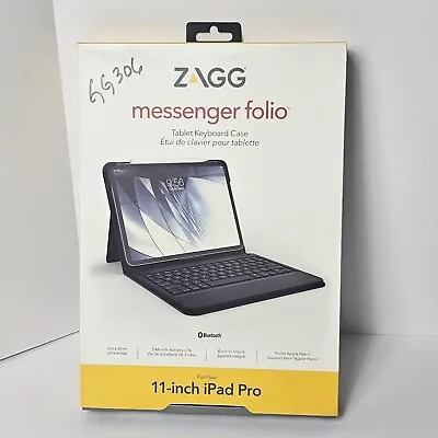 ZAGG Messenger Keyboard Folio Case For Apple® IPad Pro 11   Black BT • $19.98