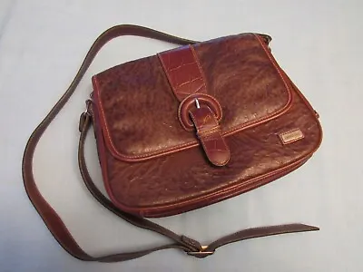 CARRYLAND Multi-Compartment Ostrich Leather Shoulder Bag Purse Vintage  Nice! • $7.95