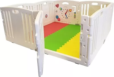 Venture All Stars Baby Playpen 8 Pcs Including Fun Activity Panel Fitted Floor M • £99.99