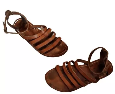 K. Jacques St. Tropez Strappy Leather Sandals Size 37 US 6.5 READ DESCRIPTION • $22