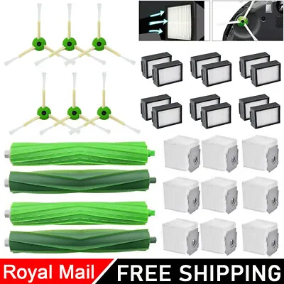 For IRobot Roomba I8+ I7 I7+ I7 Plus I3+ I4 I6 E5 E6 E7 Filter Brush Bags Kits • £13.99