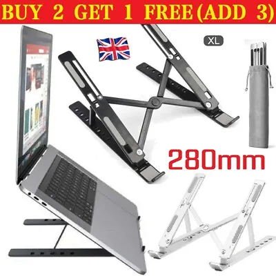 Adjustable Laptop Stand Folding Portable Desktop Holder Office Support UK • £5.89