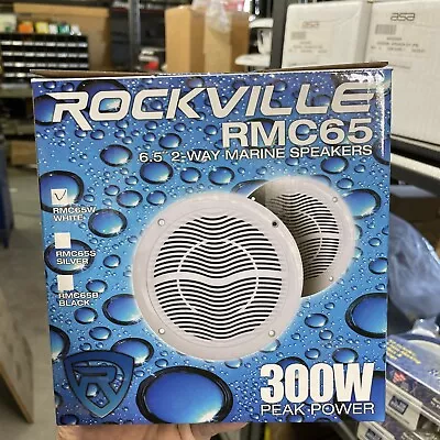 Rockville RMC65W 6.5  Waterproof Marine Boat 2-Way Speakers - White • $44
