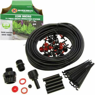 71pc Micro Irrigation Watering Kit Automatic Garden Plant Greenhouse Drip System • £7.99