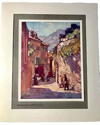 Bellagio Lake Como Italy - 1920s Vintage Original Book Print • £4.50