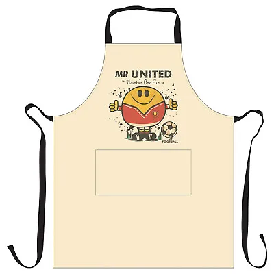 £9.95 • Buy Mr United Apron Football Gift For Him Male Boy BBQ Pinny Gift Manchester Fan
