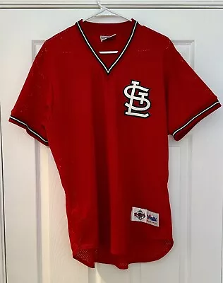 St. Louis Cardinals Baseball Jersey Majestic Diamond Collection Sz L Mesh • $34.99