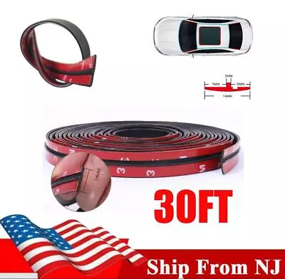 30FT Car Door Roof Windshield Seal Edge Rubber Sealing Strip Trim Insulation  • $17.85