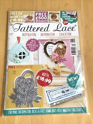 🌼 TATTERED LACE MAGAZINE - ISSUE 49  🌼 PEONY LOCK DIE & PAPERS ~ Cardmaking • £8.99
