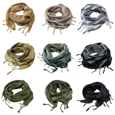 Mens Women Military Arab Tactical Desert Army Shemagh KeffIyeh Scarf Neck Wrap • £6.97