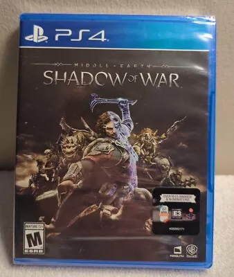 Middle-Earth Shadow Of War Sony PlayStation 4 PS4 Sealed  • $16.99