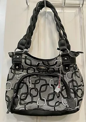 Rosetti Purse Black And Gray Chainlink Shoulder Bag • $9.95