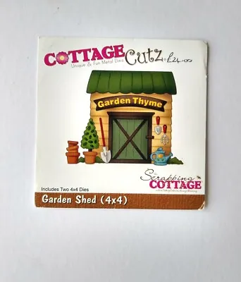 Cottage Cutz Dies Garden Shed Two 4 X4  Dies Gardening Tools & Shed Retired Rare • £16