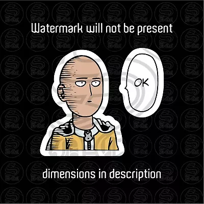 √ 1x ONE PUNCH MAN SAITAMA OK STYLED CAR LAPTOP DECAL STICKER √ • $6.50