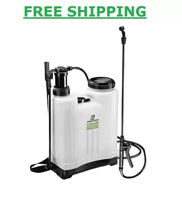 4 Gal. Backpack Sprayer Water/Fertilize/Control Weeds & Pests/ Apply Sealers NEW • $49.70