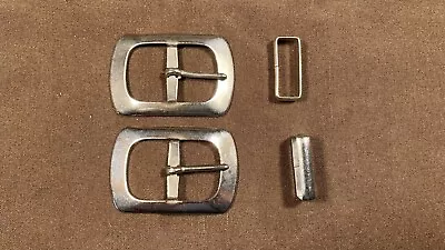 2 Vintage Cap Gun Holster Canteen Belt Buckle Original Parts Western 50s 60s • $12.95