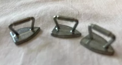 Vintage Monopoly Tokens  3 Three Irons Pawns Replacement Pieces Lot Pewter • $4.99