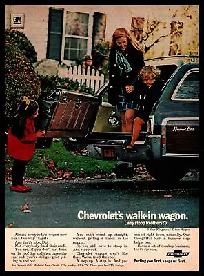 1969 Chevrolet Station Wagons Two-Way Tailgate  Walk-In Wagon  Vintage Print Ad • $9.95