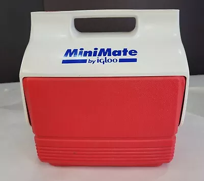 1996 Mini Mate By Igloo Red White Blue Cooler 4 Pack Lunch Box Personal USA • $8.95