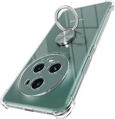 Clear Case For Honor Magic 5 Pro 5G Shockproof Magnetic Ring Stand Phone Cover • £4.95