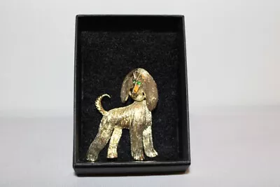 Vintage Bobble Head Gold Poodle Pin/Brooch • $12.50