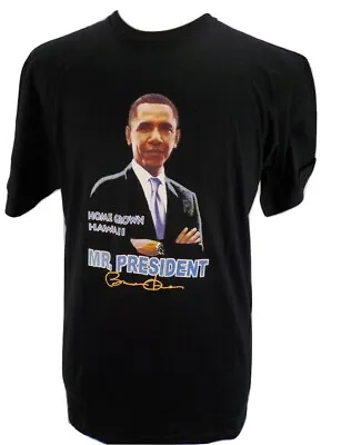 Mr President Barack Obama T-shirt Sz L Home Grown Hawaii Hawaiian Short Sleeve • $8.99