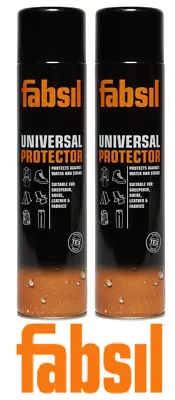 2 X FABSIL UNIVERSAL PROTECTOR WATERPROOFING WATERPROOFER SPRAY SEALANT 600ML • £17.99