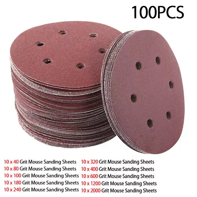 100X 150mm 6  Sanding Discs Pads 40-2000 Grit Mixed Orbital Sandpaper Sander • $26.95