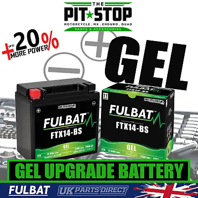 Honda Yuasa YTX14-BS Equivalent AGM GEL UPGRADE BATTERY - FULBAT FTX14 • £61.98