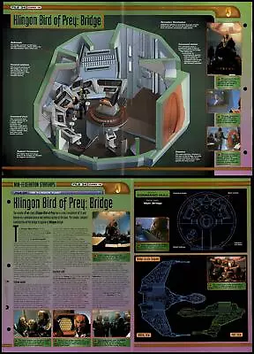 £1.99 • Buy Klingon Bird-Of-Prey: Bridge - Klingon Fleet - Star Trek Fact File Fold-Out Page