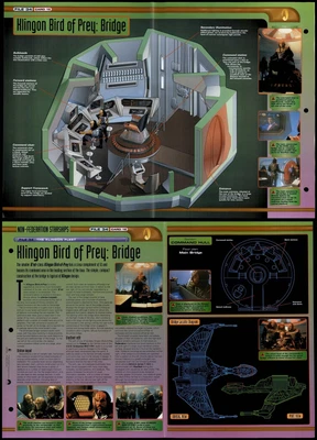 £1.99 • Buy Klingon Bird-Of-Prey: Bridge - Klingon Fleet - Star Trek Fact File Fold-Out Page