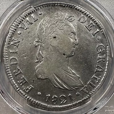 1821-d Cg ~ Mexico ~ 8 Reales ~ Pcgs Vf Details ~ Silver Crown ~ Durango Scarce! • $84
