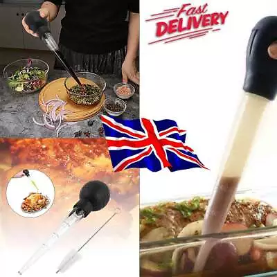 Turkey Baster Chef Cooking Gravy BBQ Flavour Food Clear TubRLSyringRWPump PiMK • £6.30